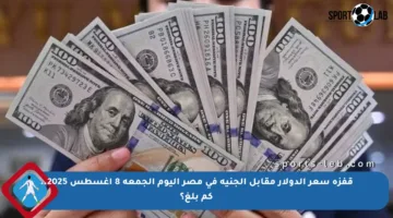 قفزة سعر الدولار مقابل الجنيه في مصر اليوم الجمعة 8 أغسطس 2025.. كم بلغ؟